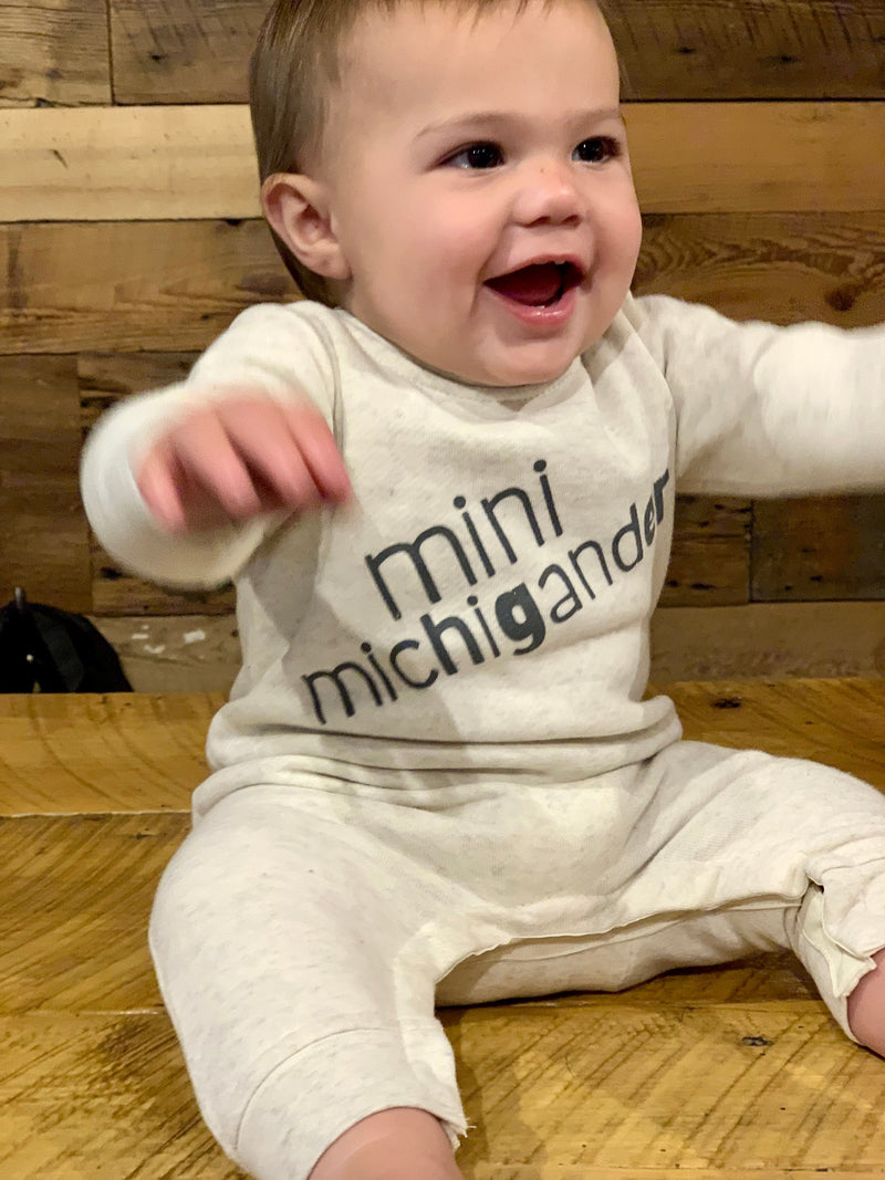 Load image into Gallery viewer, mi State of Mind Baby One-Pieces Mini Michigander Baby Fleece One-Piece

