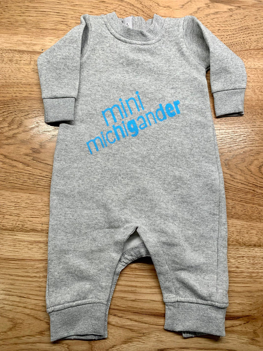 mi State of Mind Baby Onesie Boys & Girls Mini Michigander Baby Fleece One-Piece