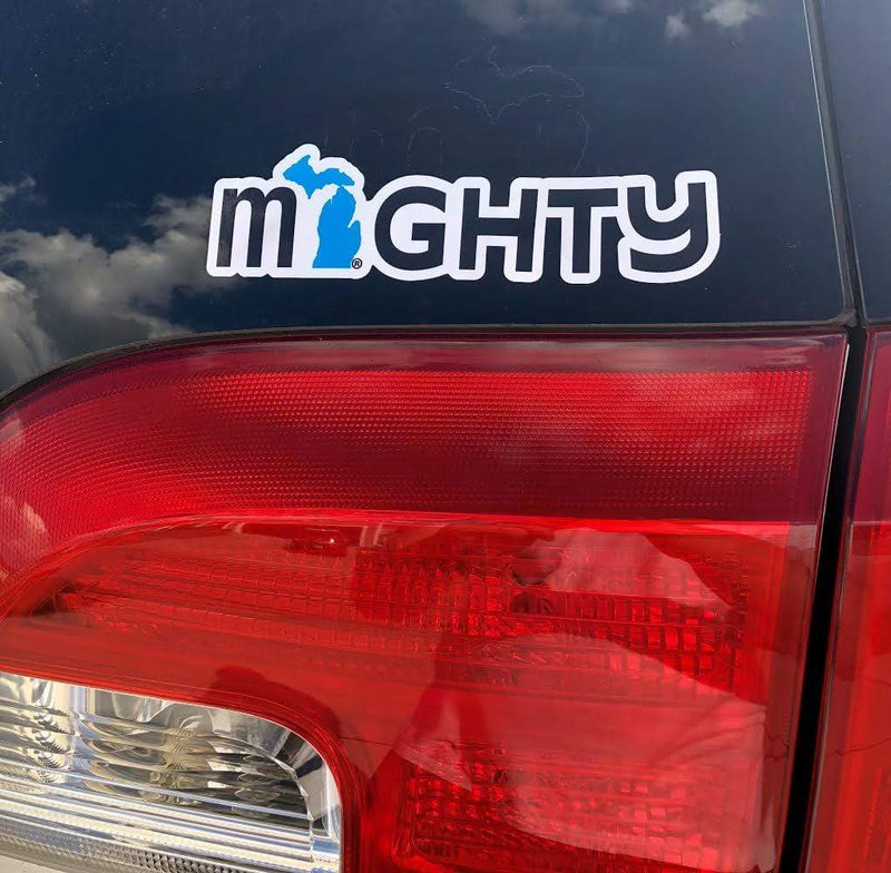 Load image into Gallery viewer, mi State of Mind car decal Michigan Mighty Vinyl Car Decal

