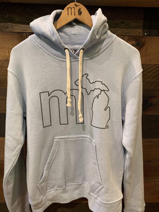 mi State of Mind hoodie Ice / XS mi Tri-Blend Soft Outline Hoodie (NEW - 7 colors)