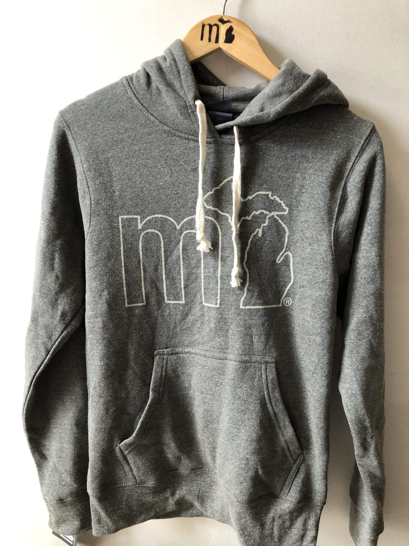 Load image into Gallery viewer, mi State of Mind hoodie Smoke Grey / XS mi Tri-Blend Soft Outline Hoodie (NEW - 6 colors)
