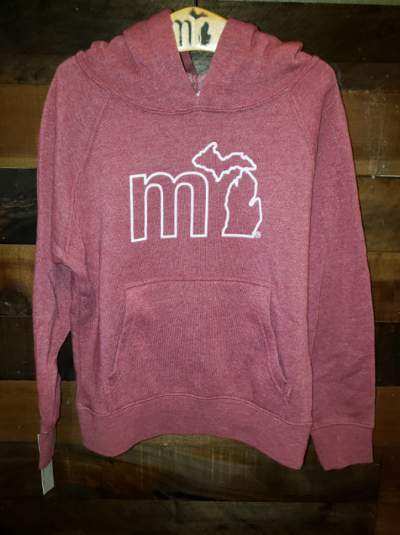 Load image into Gallery viewer, mi State of Mind Kids Hoodie Crimson / 2T mi Toddler Outline Hoodie (4 colors)
