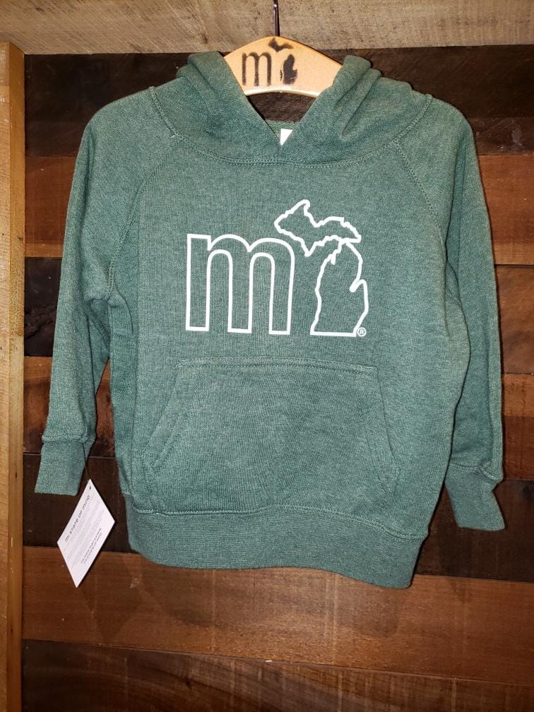 Load image into Gallery viewer, mi State of Mind Kids Hoodie Moss / 2T mi Toddler Outline Hoodie (4 colors)
