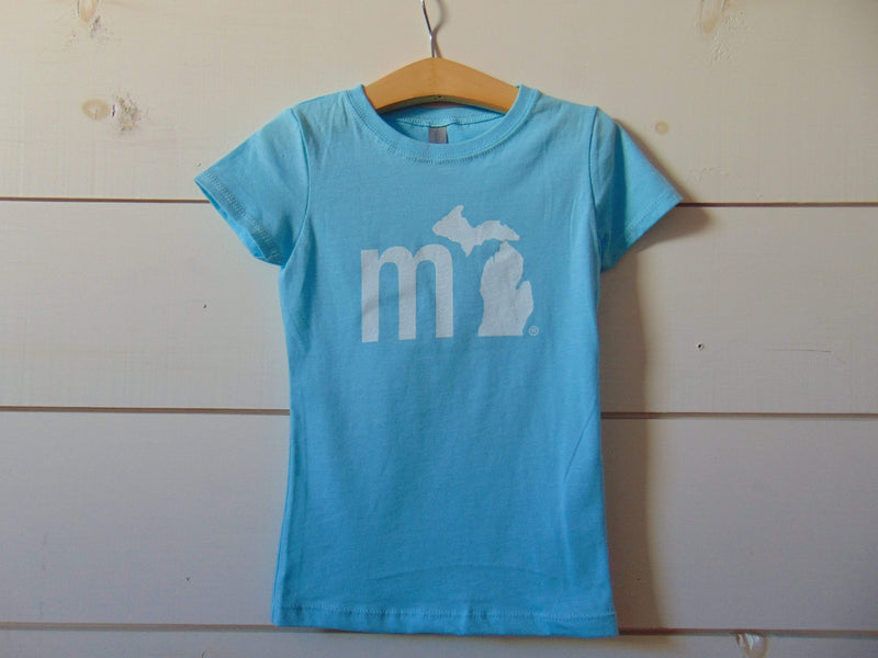 Load image into Gallery viewer, mi State of Mind Kids T Cancun Blue / XS mi Kid&#39;s T - Girls (NEW - 4 colors)

