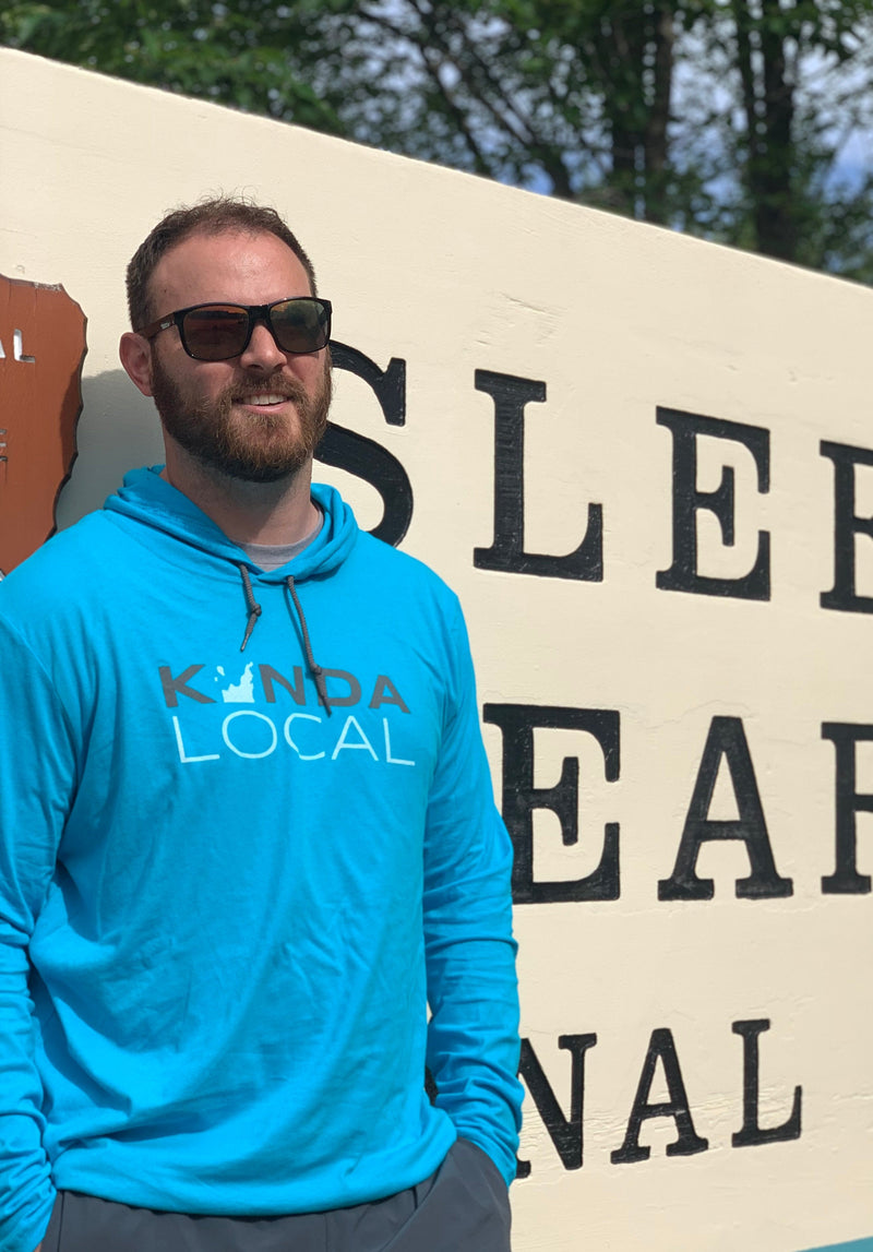 Load image into Gallery viewer, mi State of Mind Light Hoodie Leelanau Peninsula &quot;Kinda Local&quot; Lightweight Hoodie (2 colors)
