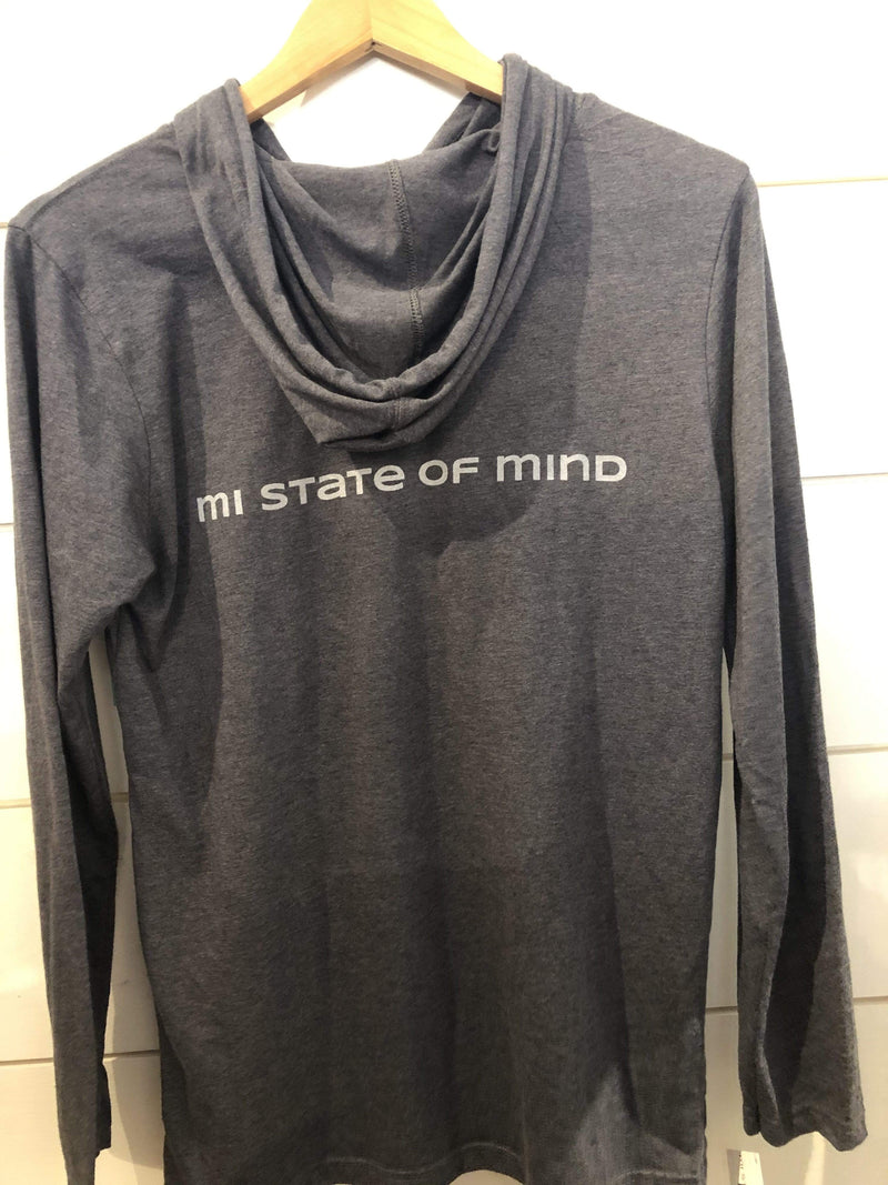 Load image into Gallery viewer, mi State of Mind Light Hoodie mi Charcoal Lightweight Hoodie
