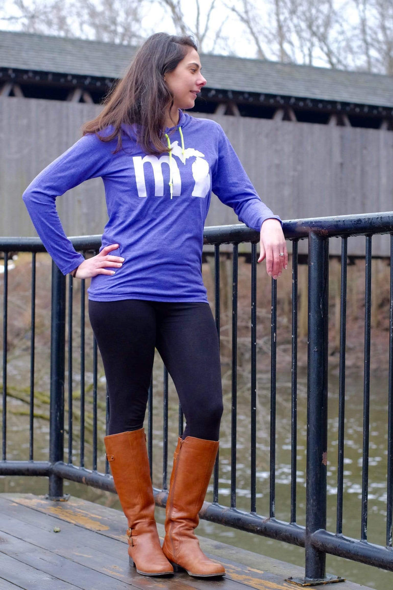 Load image into Gallery viewer, mi State of Mind Light Hoodie mi Purple Lightweight Hoodie
