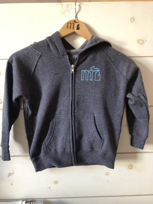 mi State of Mind Midnight Blue / XS mi Kids Zip Up Hoodie (2 colors)