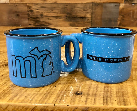 mi State of Mind Mug Blue mi Campfire Mugs - Set of 2