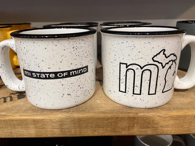 Load image into Gallery viewer, mi State of Mind Mug White mi Campfire Mugs - Set of 2
