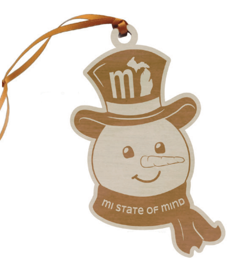 Load image into Gallery viewer, mi State of Mind Ornament mi Christmas Ornaments
