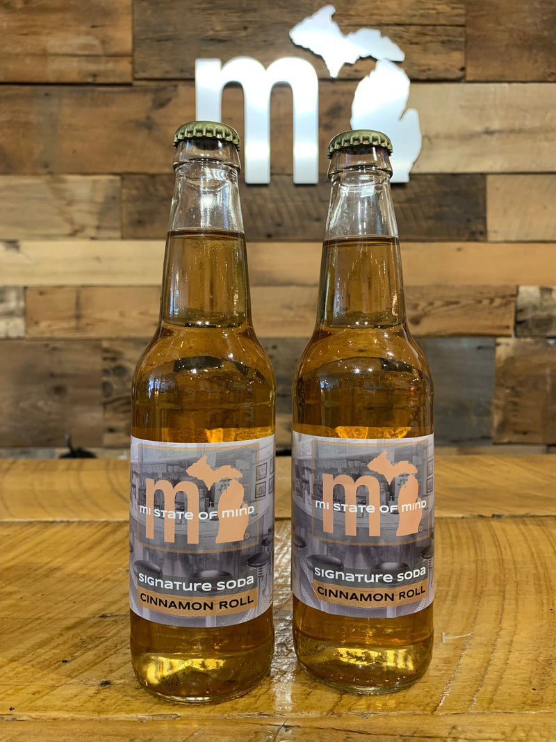 Load image into Gallery viewer, mi State of Mind Pop Cinnamon Roll &quot;mi&quot; Craft Sodas (Cinnamon Roll &amp; Blue Moon) - Six Packs
