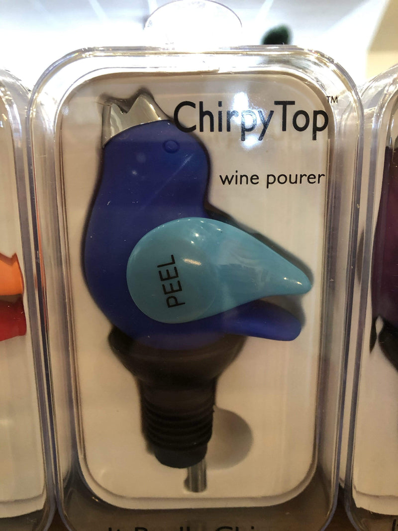 Load image into Gallery viewer, mi State of Mind wine pourer Blue/Light Blue Chirpy Wine Pourer
